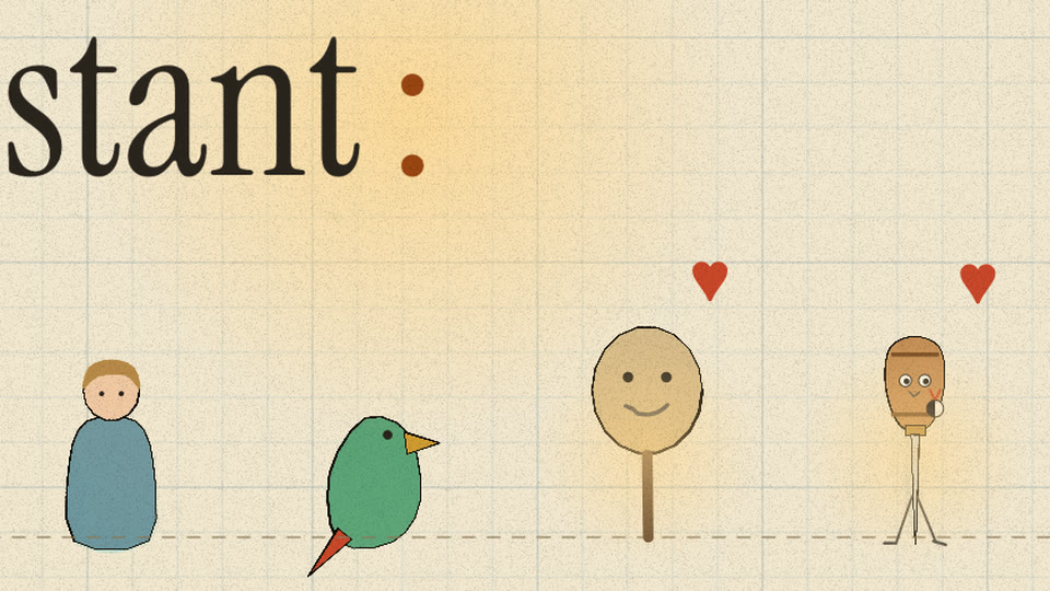 A crowd member, parrot, cardboard tester and probe queue; those past the colon glow