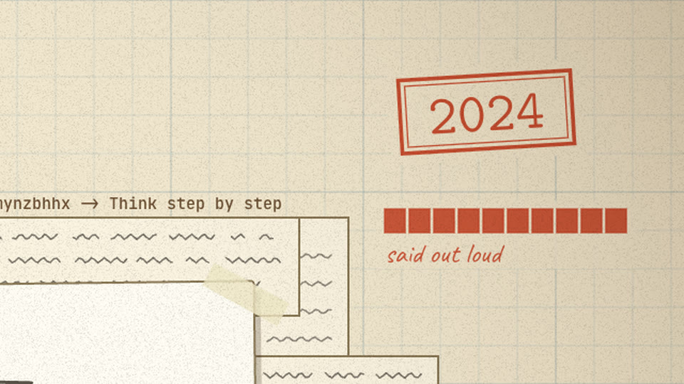 The year stamp flicked back to 2024, the “said out loud” meter full