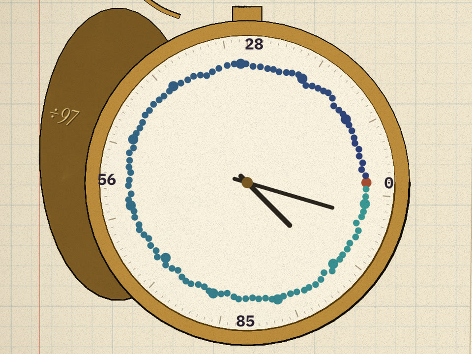 Pocket watch whose face is a ring of dots: embeddings of 0 to 112