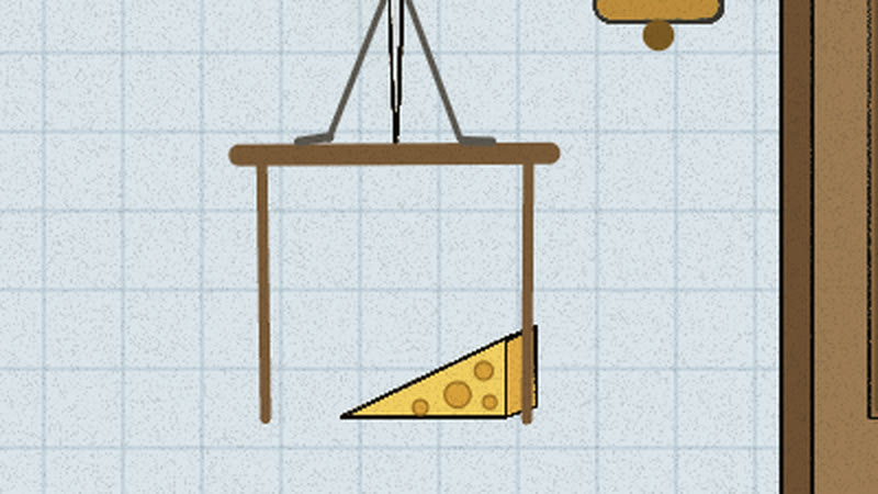 A wedge of Swiss cheese under the probe's stool