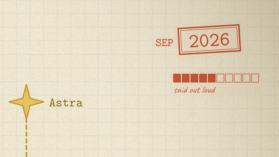 “SEP” appears beside the 2026 year stamp as Astra's star lands